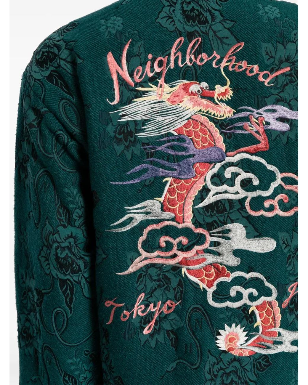Neighborhood Green Souvenir Jacquard Shirt Jacket for men