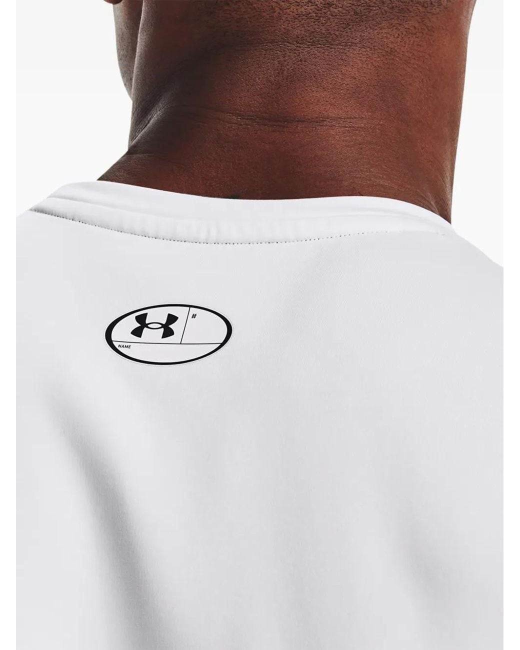 Under Armour White Logo-Print Long-Sleeve T-Shirt for men