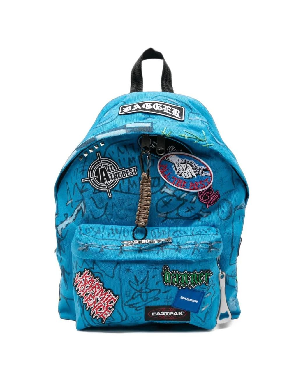 DAGGER Blue X Eastpak Patch-Detail Graffiti-Print Backpack for men