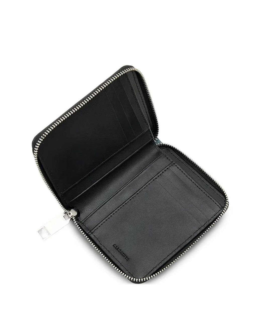 AllSaints Blue Lena Zip-Fastening Wallet