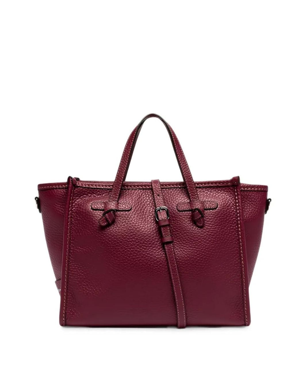 Gianni Chiarini Purple Marcella Knotted Leather Tote Bag
