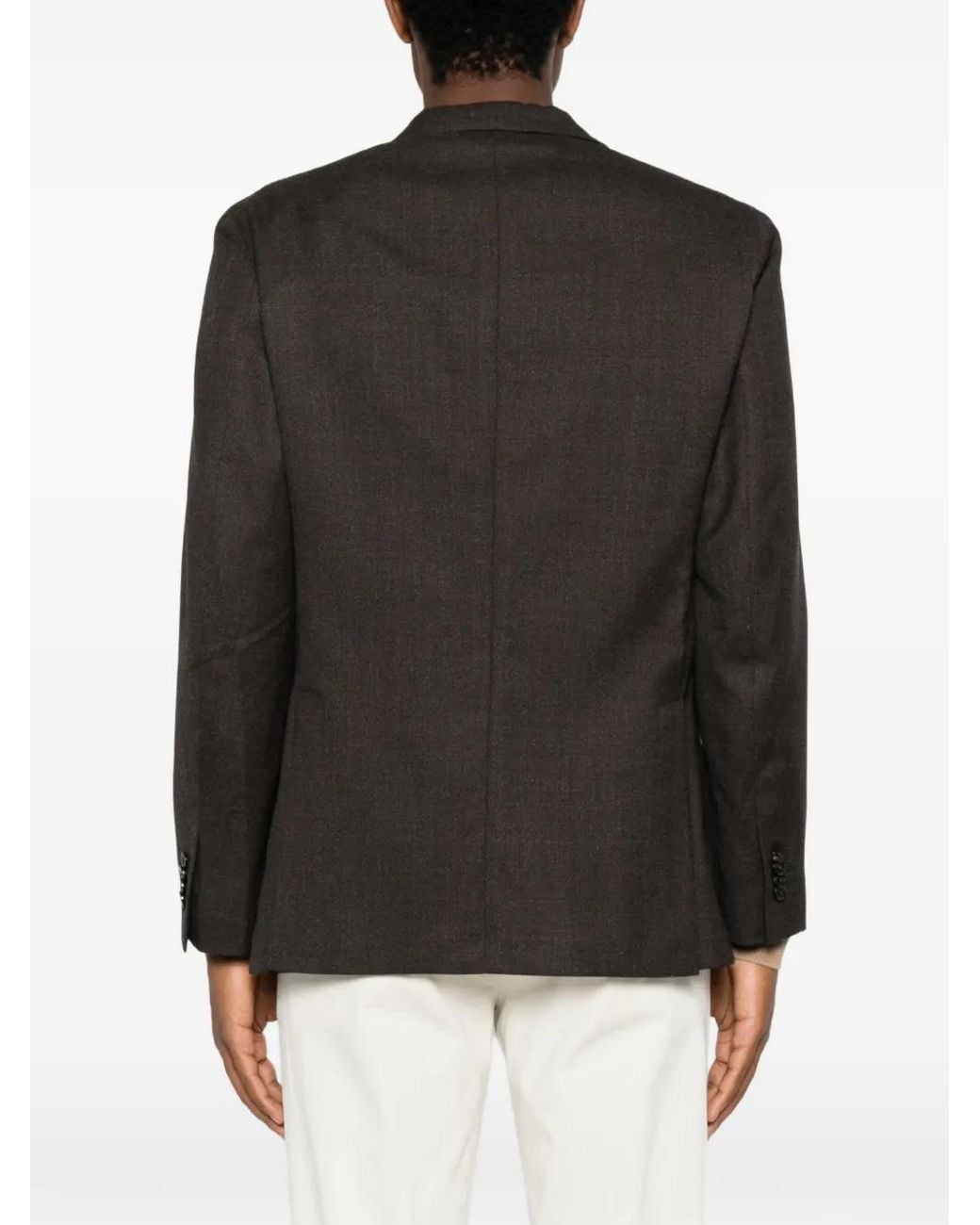 Boglioli Black Single-Breasted Notch-Lapel Blazer for men