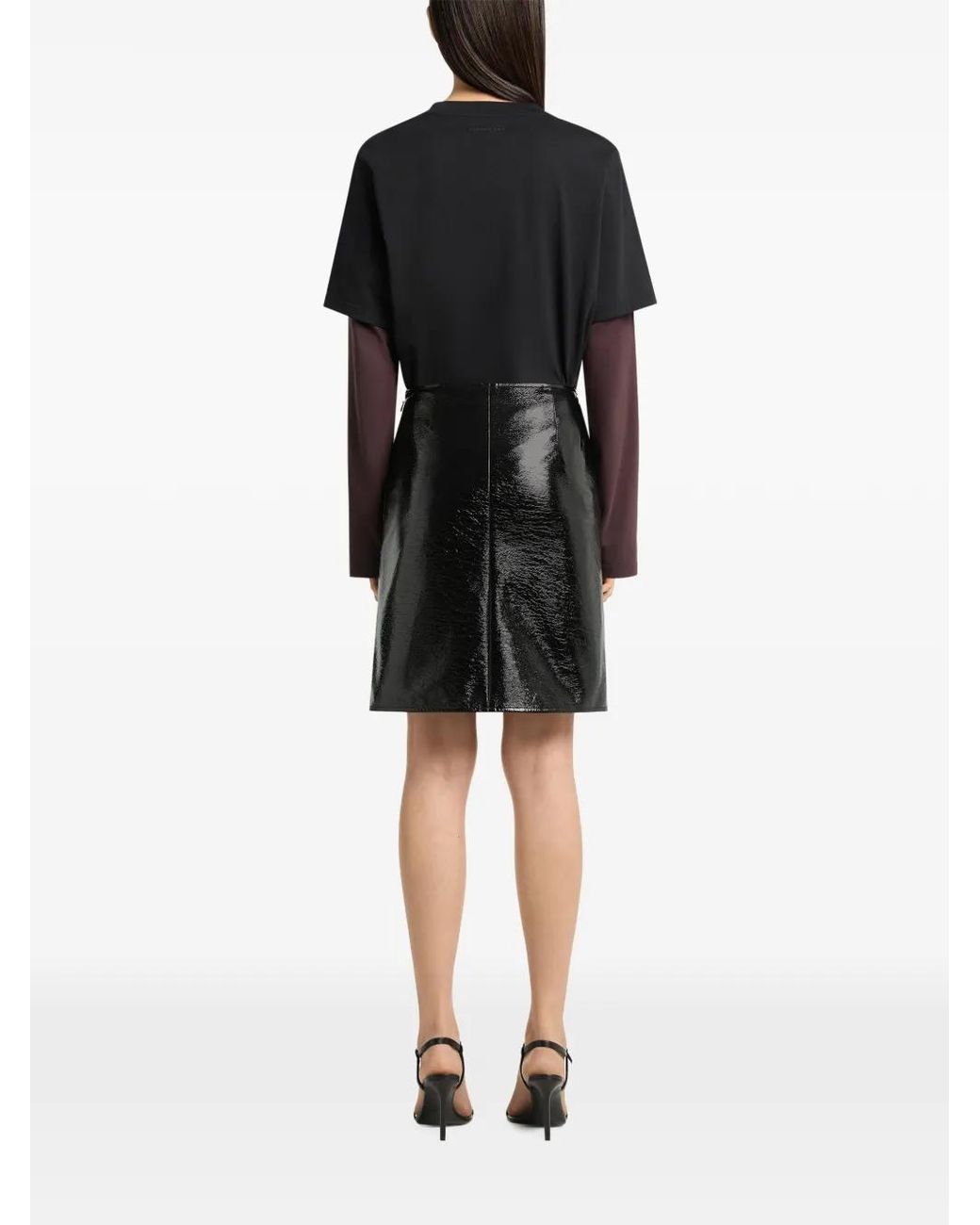 Courreges Black A-Line Mini Skirt
