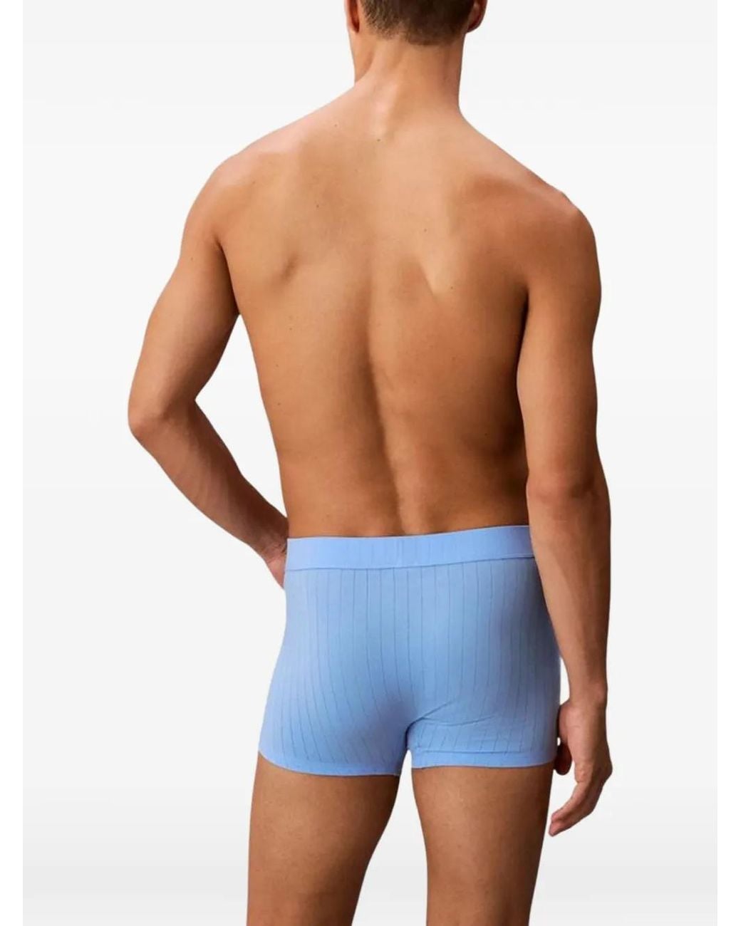Calvin Klein Blue Heritage Classic Ribbed-Knit Boxers for men