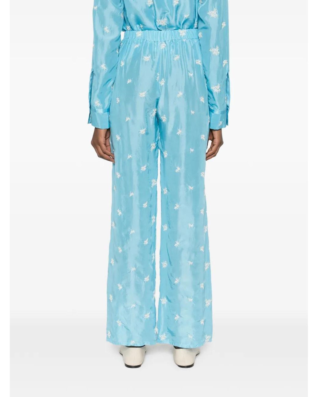Forte_forte Blue Embroidered Trousers