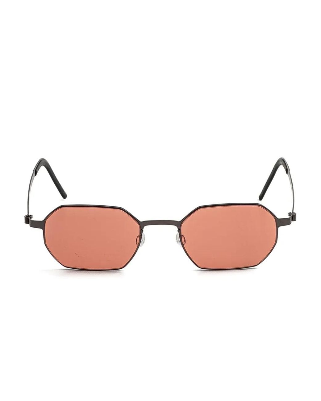 Lindberg Pink Geometric-Frame Sunglasses