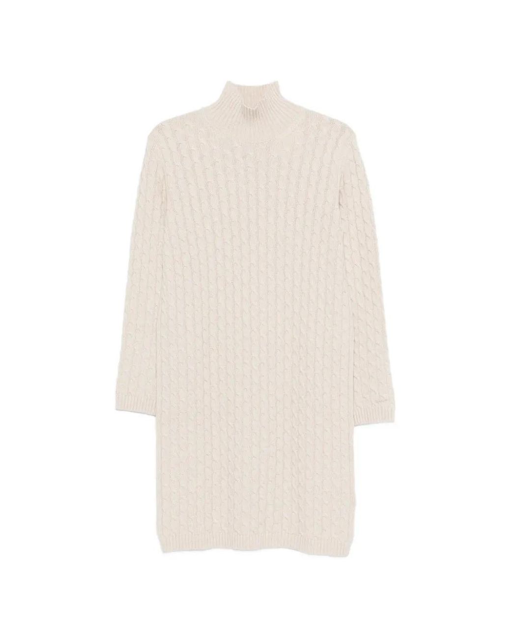 Gant White Cable-Knit Mini Dress