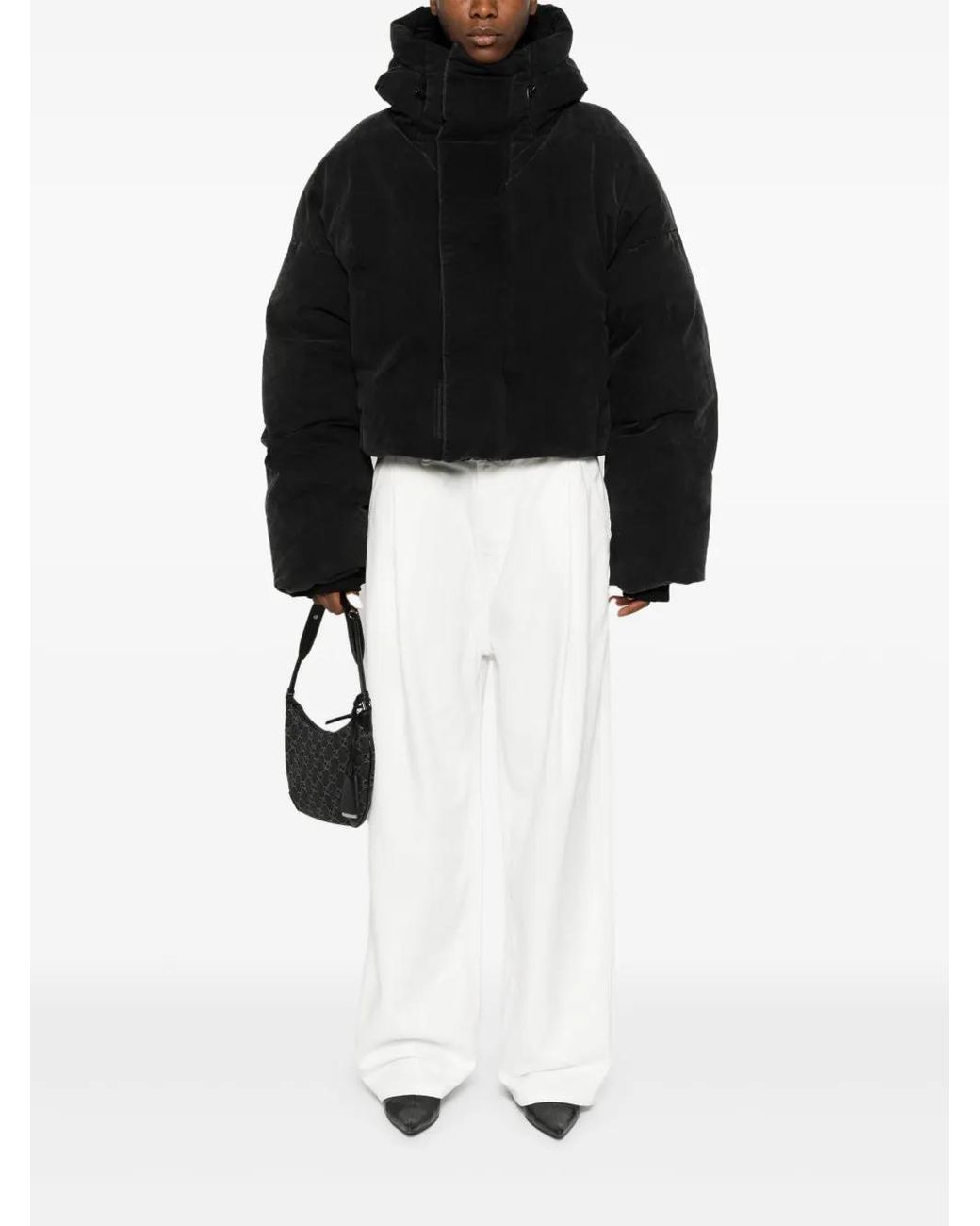 Entire studios Black Hooded Puffer Jacket