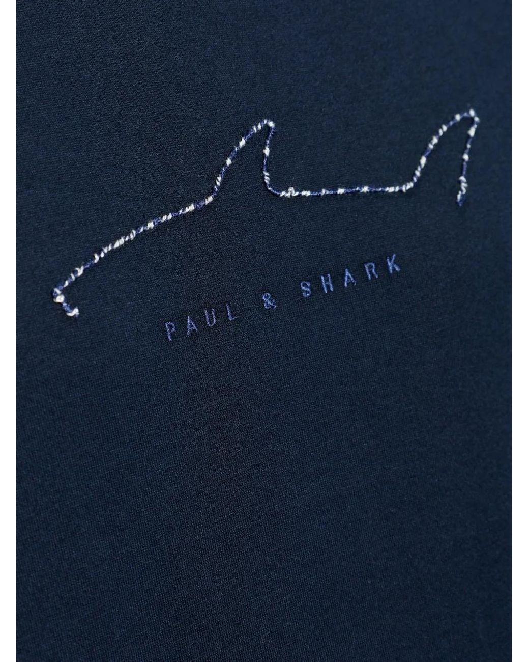 Paul & Shark Blue Logo-Detail T-Shirt for men
