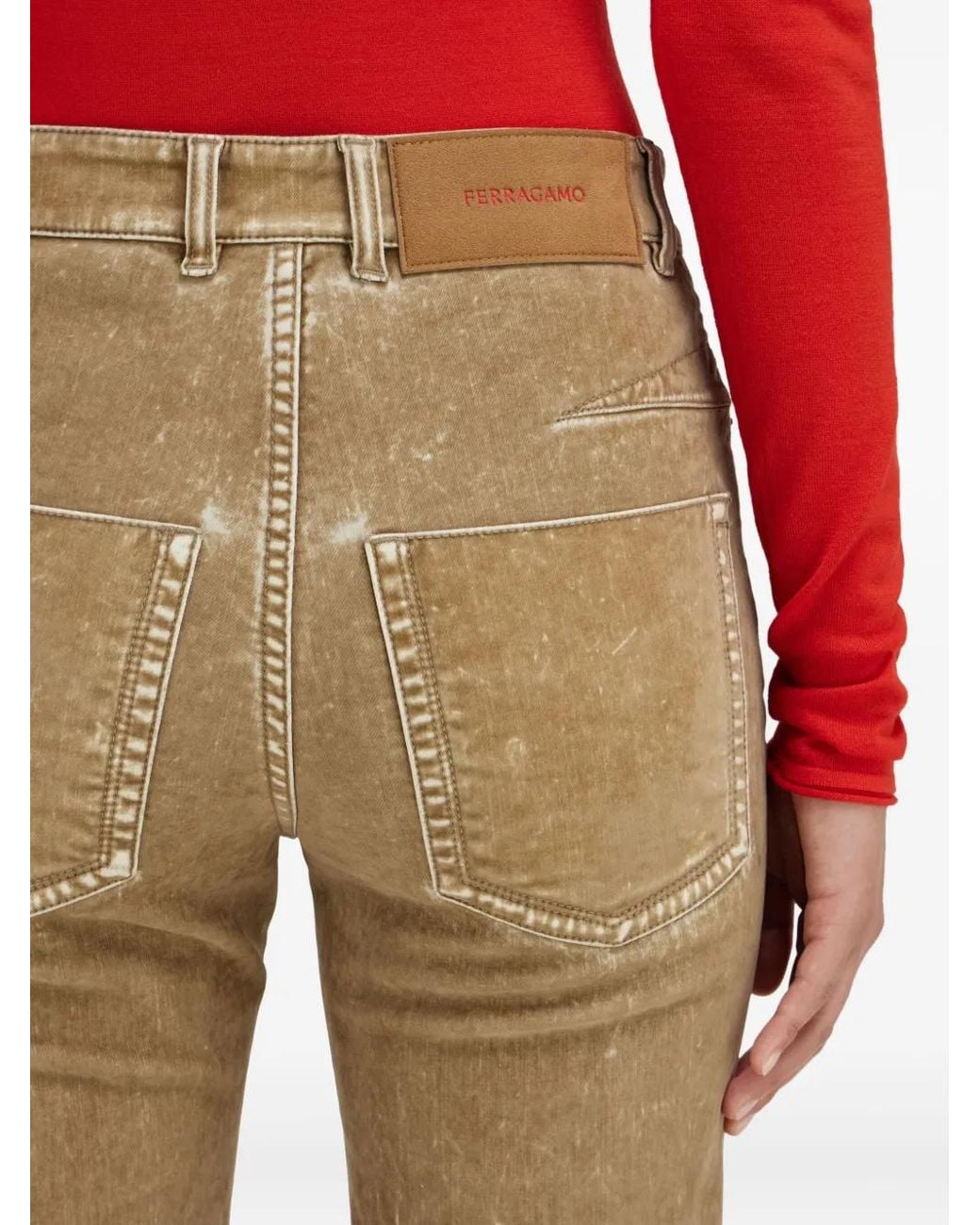 Ferragamo Natural Five Pocket Trousers