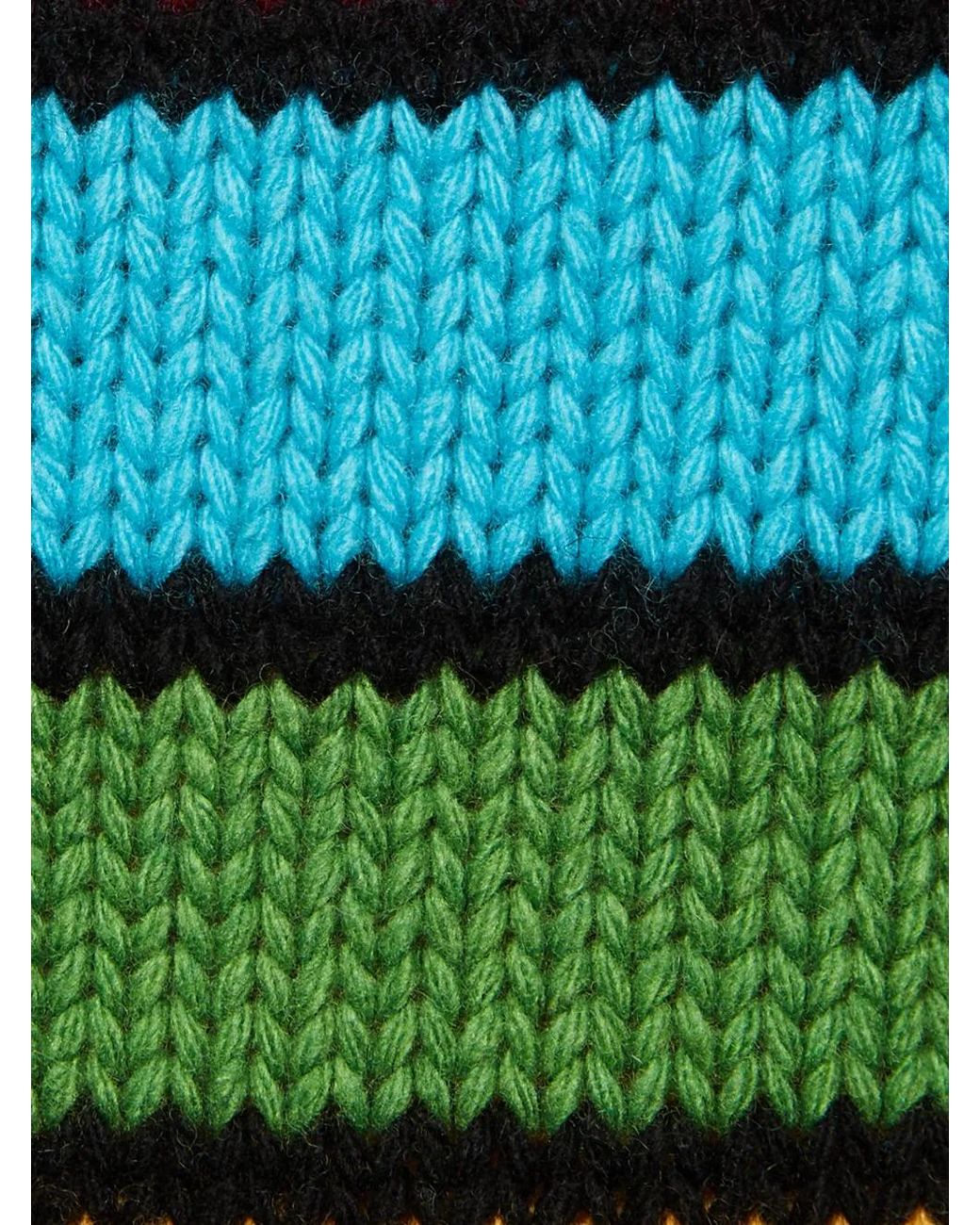 LaDoubleJ Green Luxuriöser Regenbogenstreifen Pullover