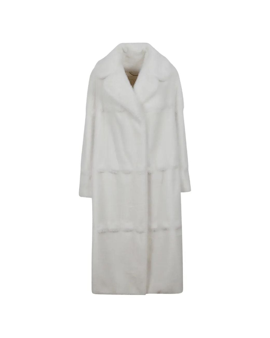 Ermanno Scervino Gray Faux-Fur Panelled Coat