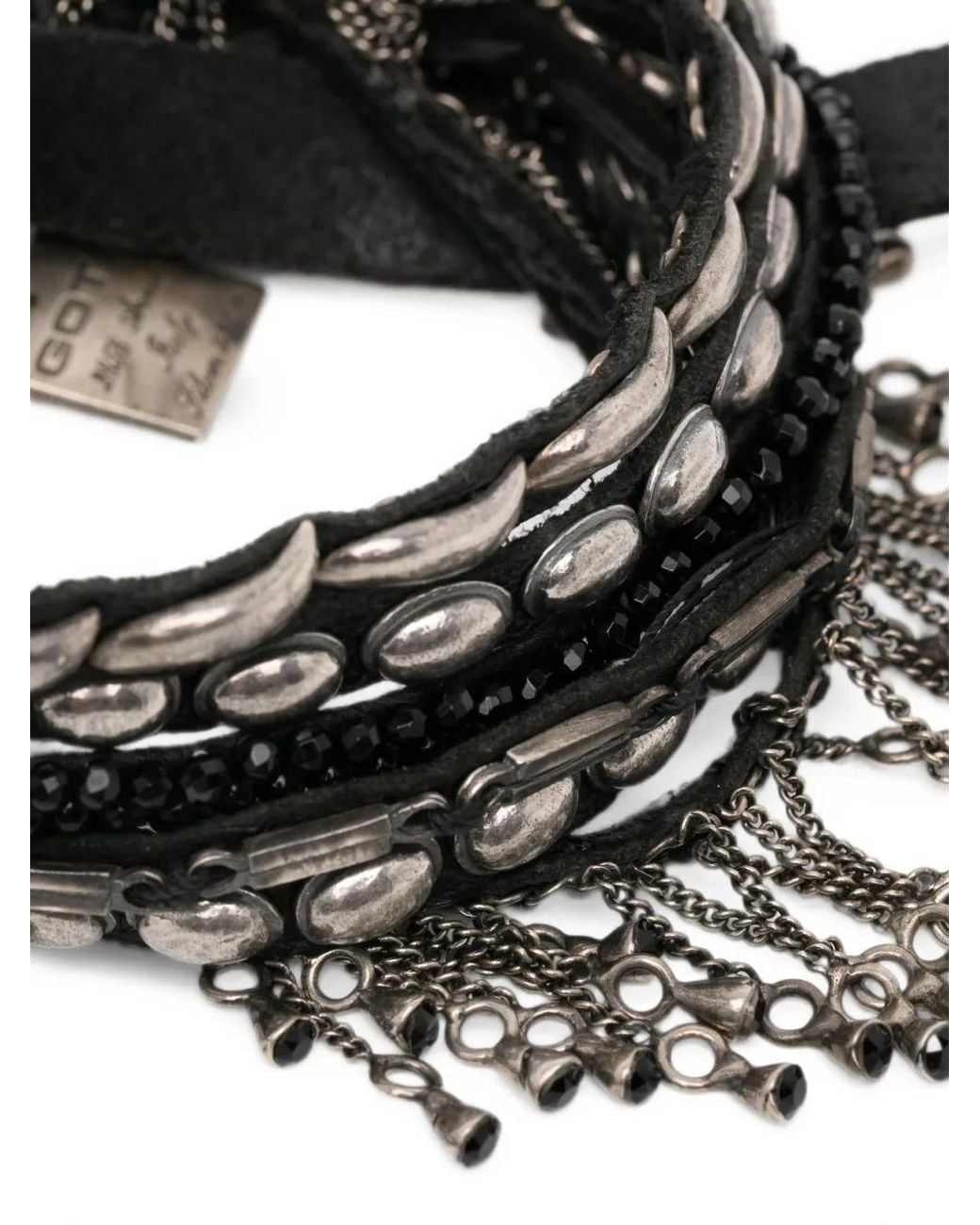 Bracciale Con Perline di Goti in Black da Uomo
