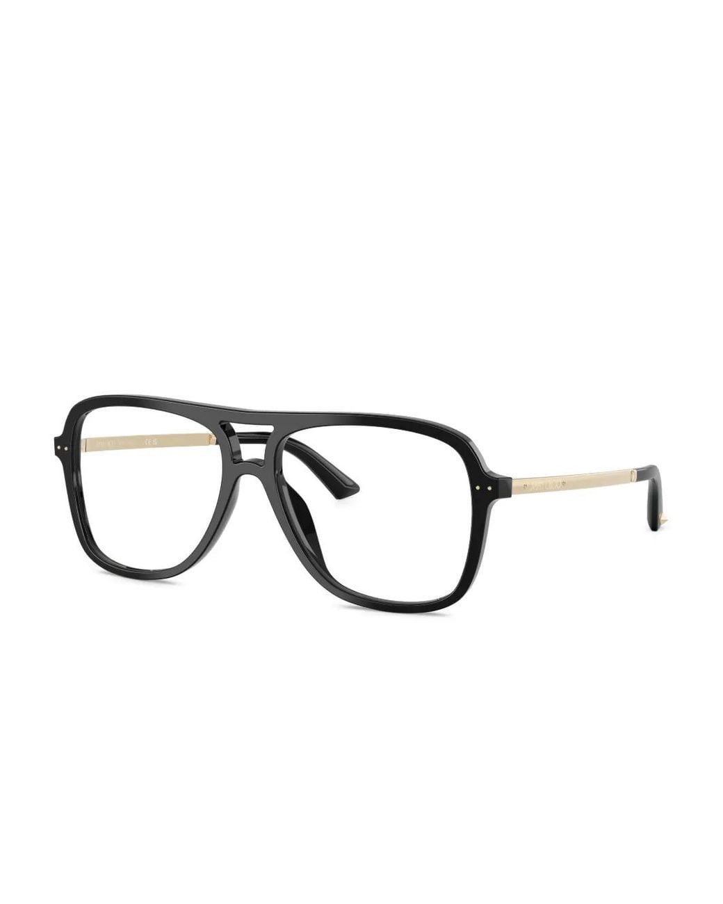 Jimmy Choo Black Pilot-Frame Glasses