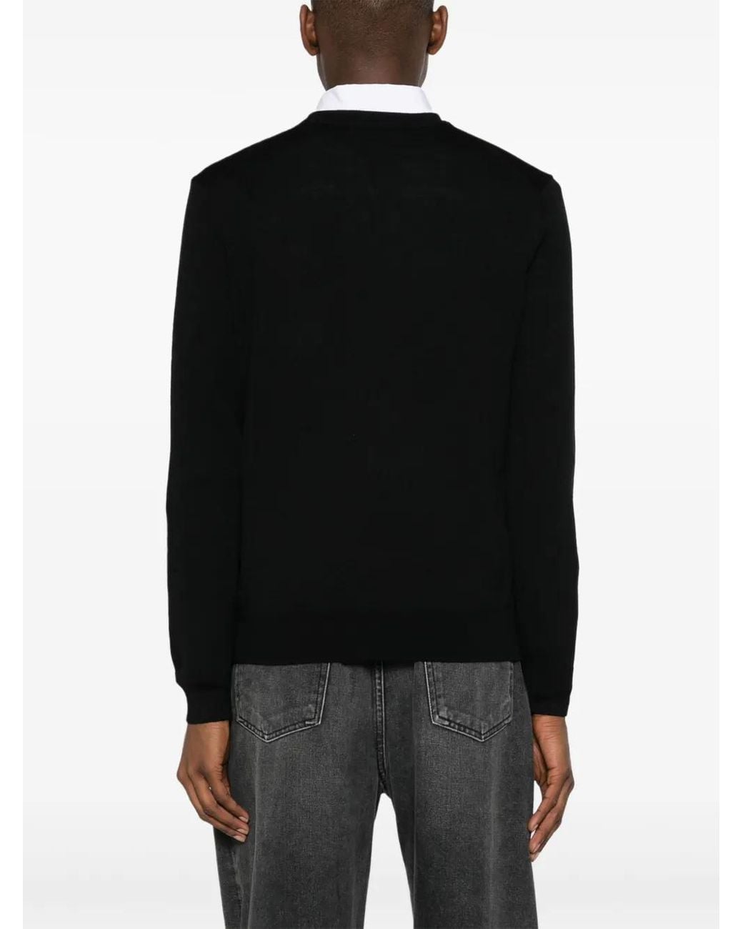 Maison Kitsuné Trui Met Patch in het Black voor heren