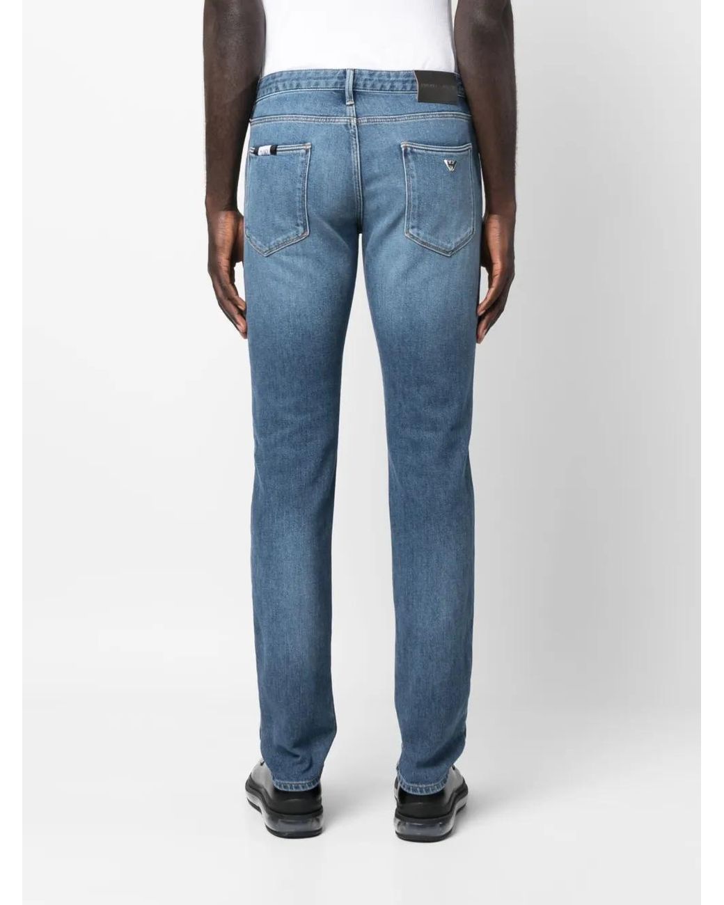 Emporio Armani Blue Slim Fit Denim Jeans for men