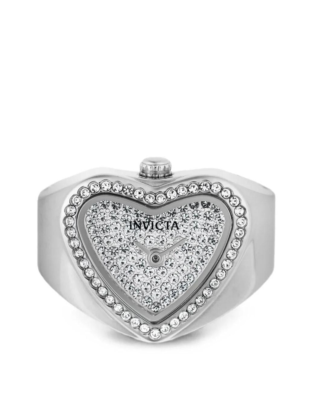 INVICTA WATCH White Heart-Shaped Crystal-Embellished 18Mm Watch