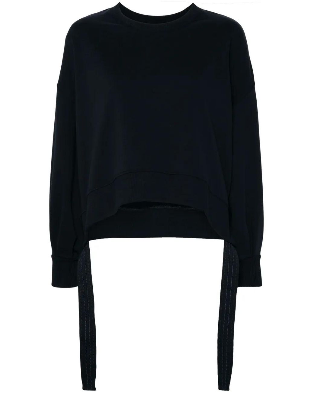 Dondup Black Strap-Embellished Sweatshirt