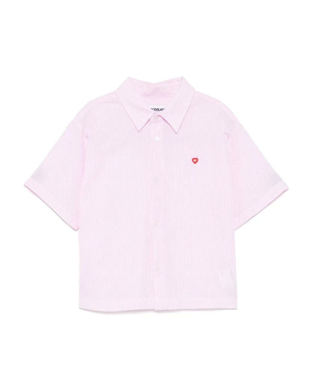 Chocoolate Pink Logo-Patch Shirt