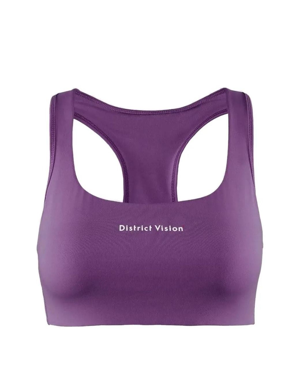 District Vision Purple Racerback Double-Layered Bra