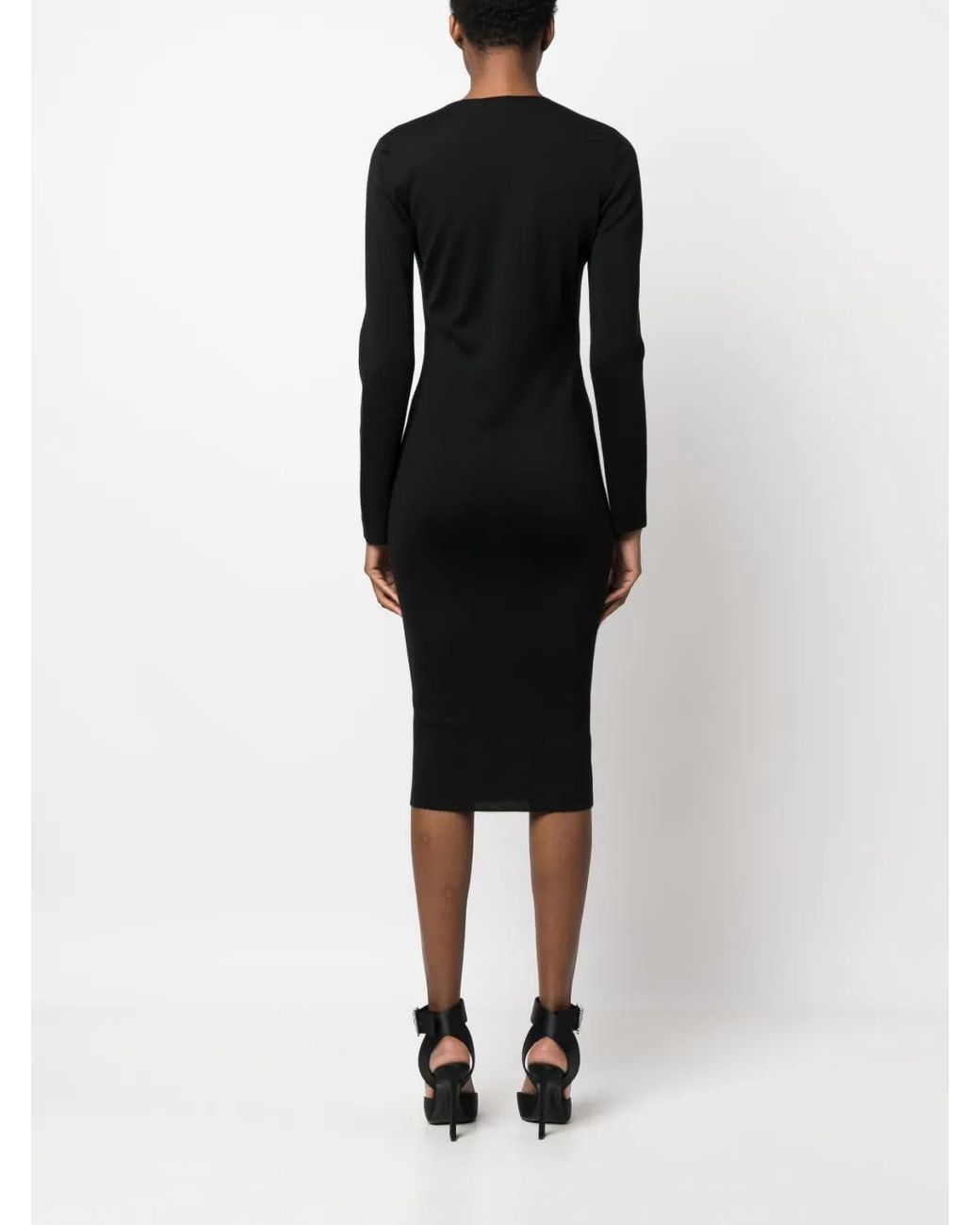 Tom Ford Black V-Neck Knitted Dress