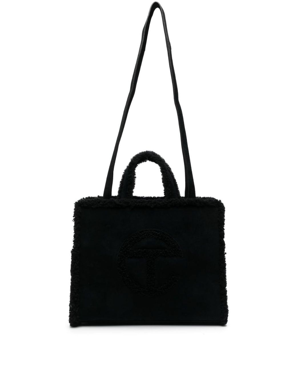 UGG Logo-patch Sheepskin Tote Bag in Black | Lyst