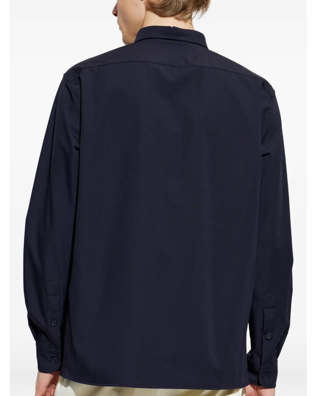 Paul & Shark Blue Front-Pocket Shirt for men