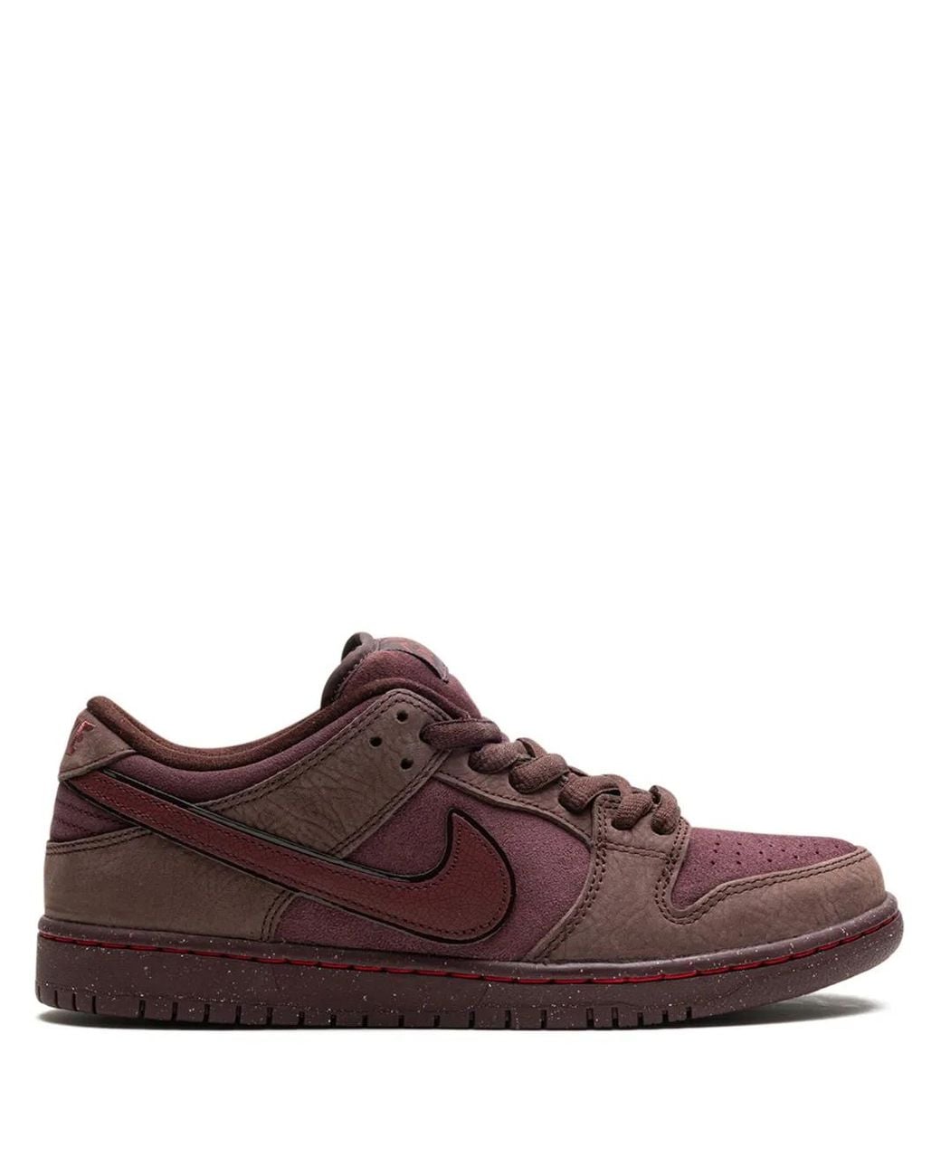 Nike Brown Sb Dunk Low "City Of Love" Sneakers for men