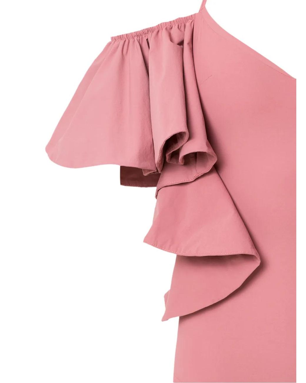 Amir Slama Ruffled Swimsuit in Pink | Lyst