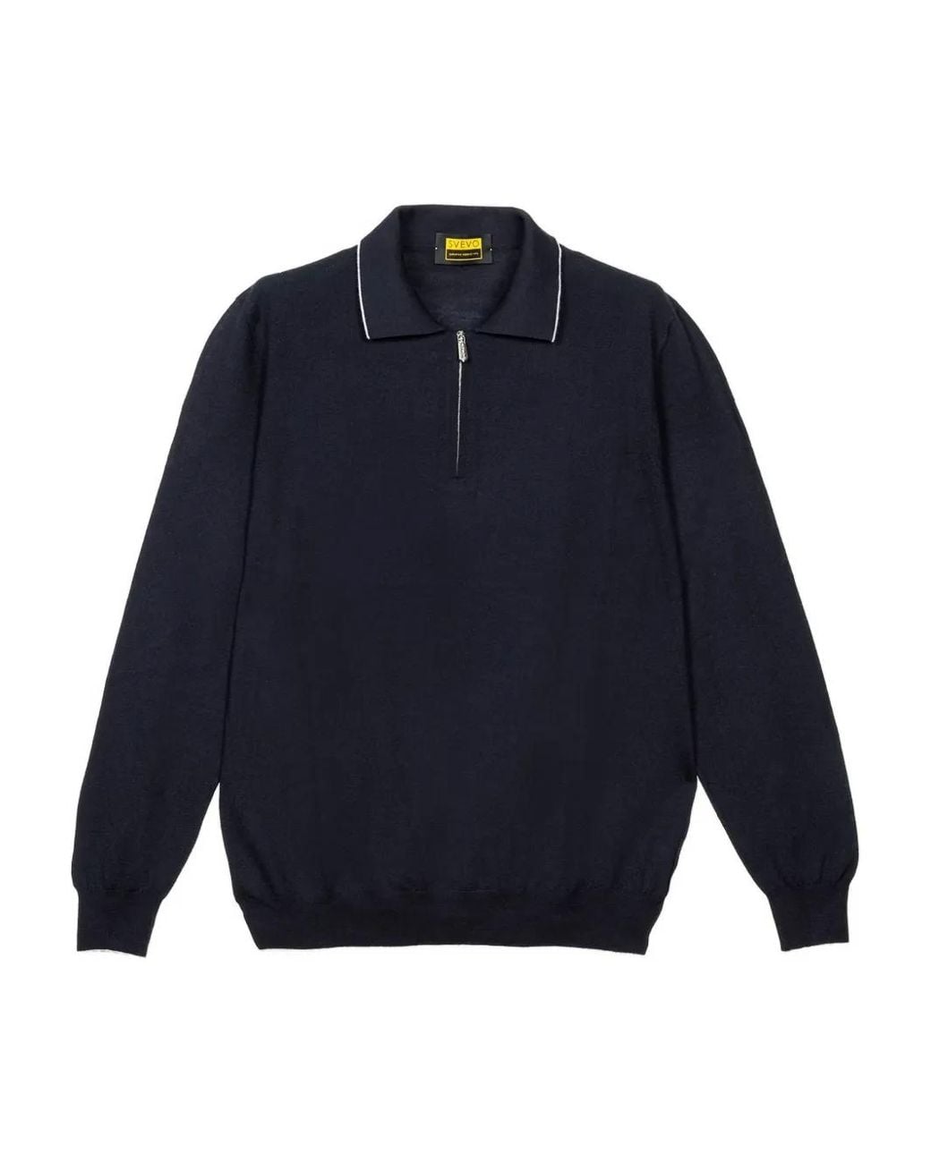 Svevo Blue Zip Trim Polo Shirt for men