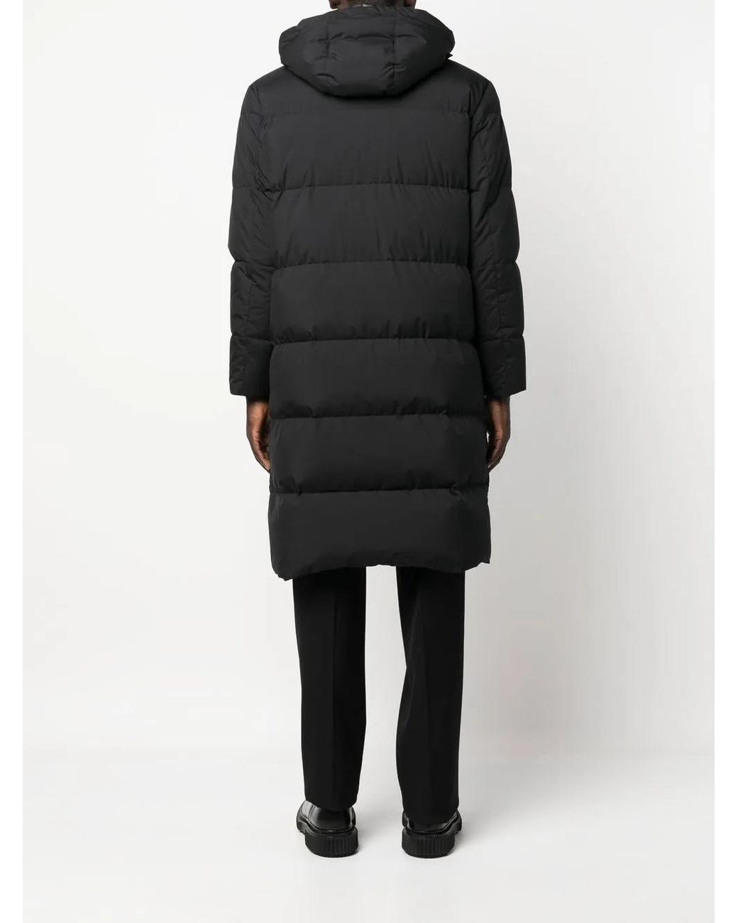 Herno Black Padded Hooded Down Coat for men