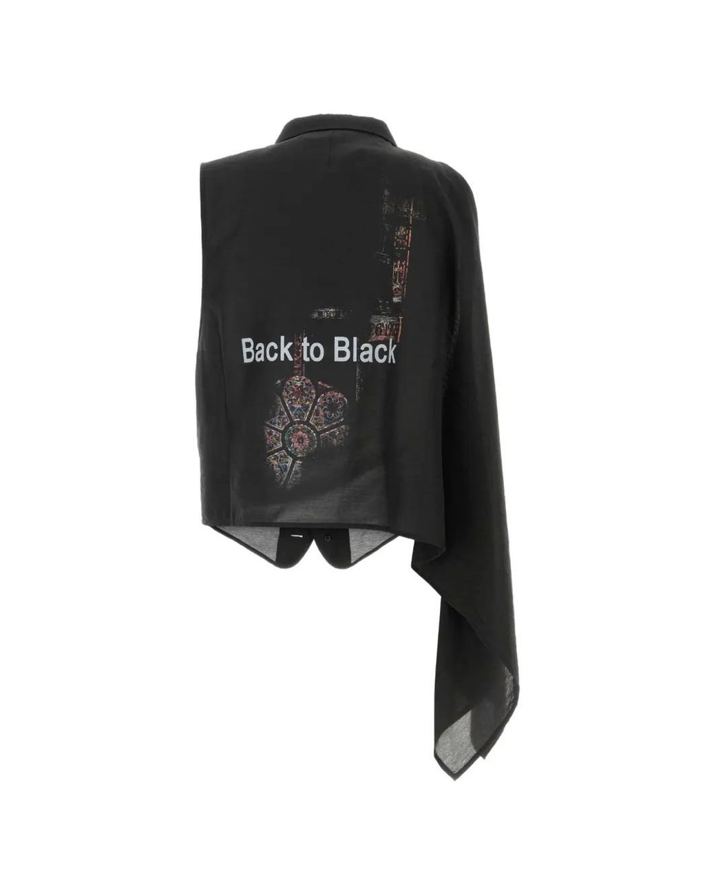 Yohji Yamamoto Black One-Sleeve Vest for men