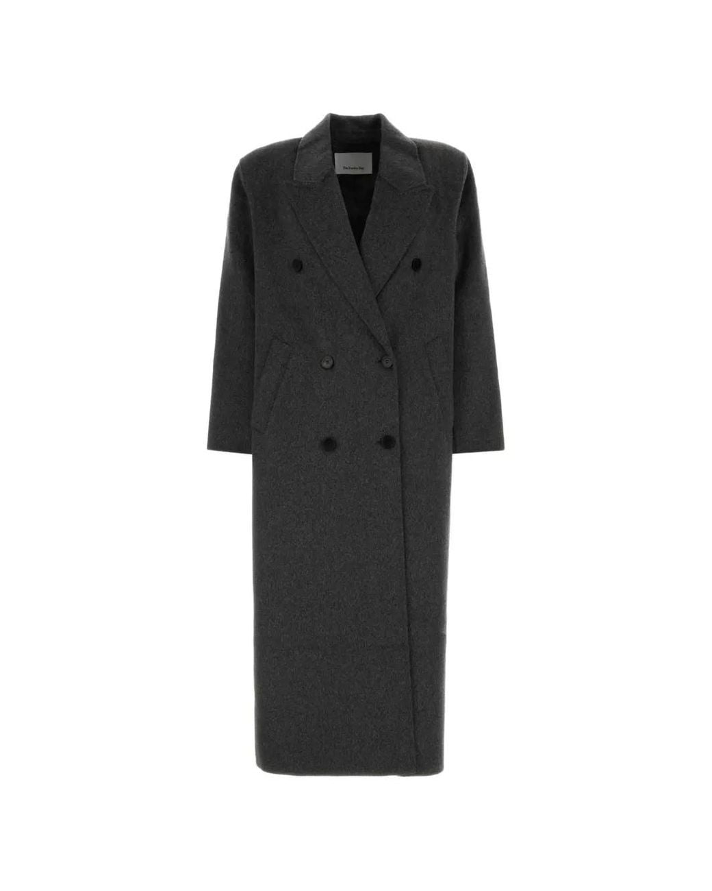 Frankie Shop Black Nikola Double-Breasted Coat