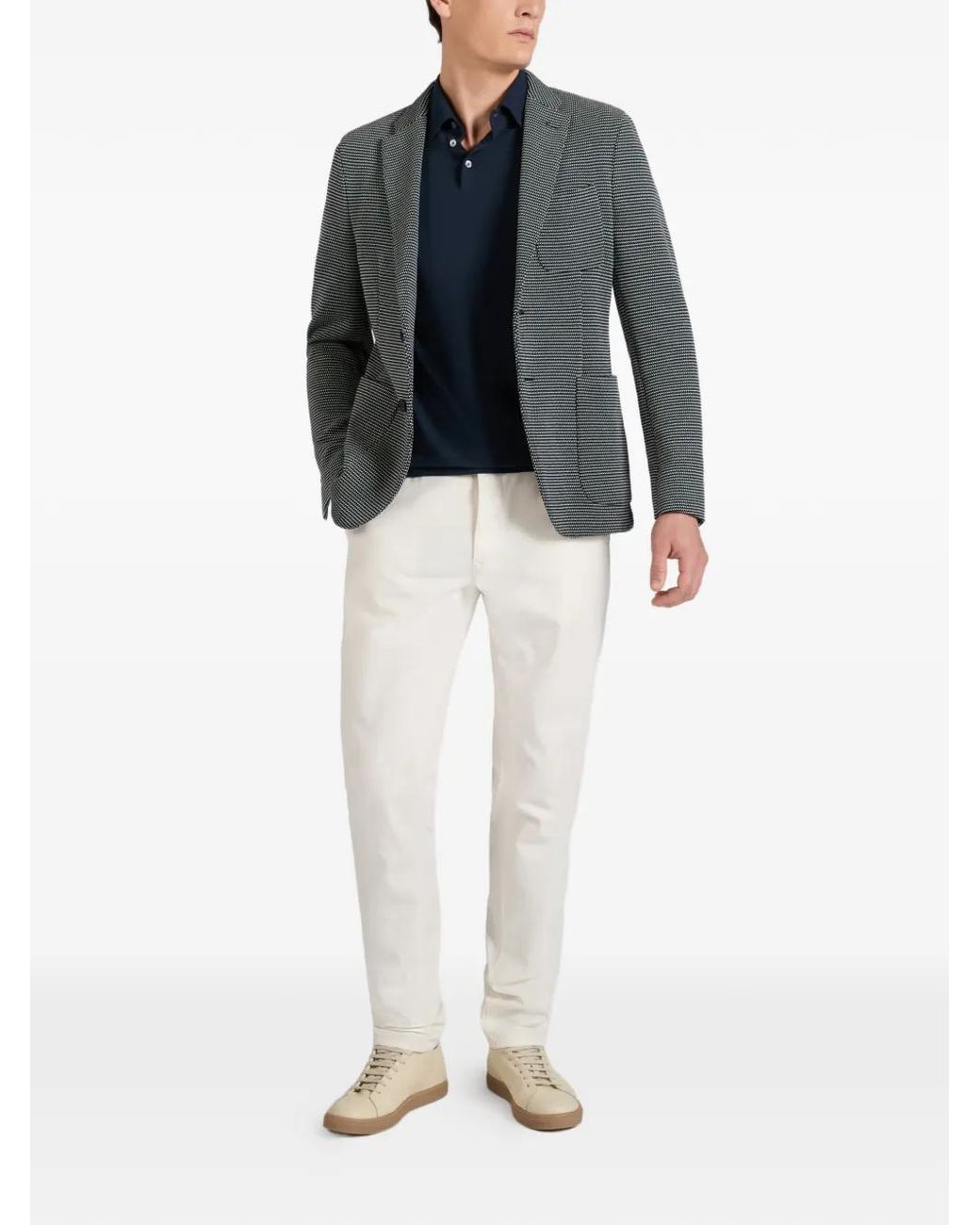 Slowear Gray Micro-Patterned Blazer for men