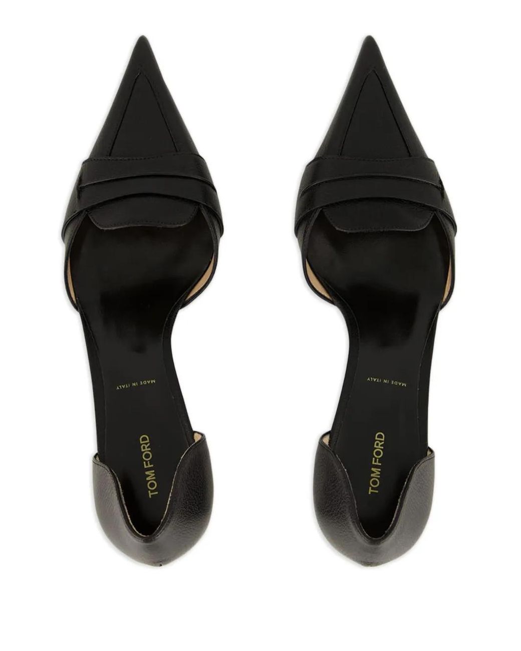 Tom Ford Black 85Mm Leather Pointed-Toe Pumps