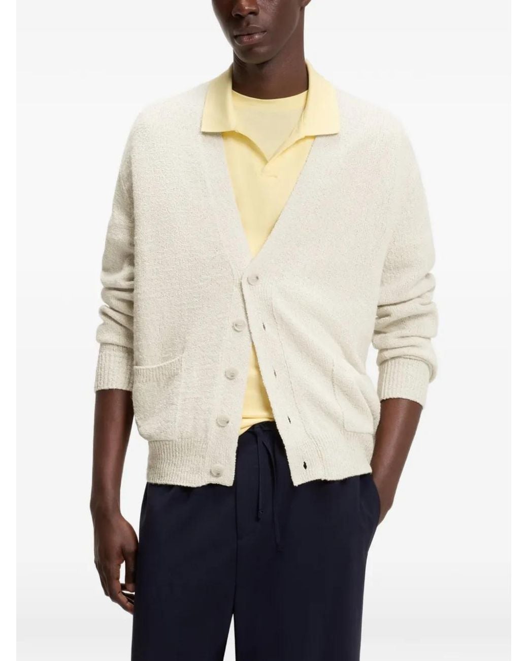 Boss White By Beckham Cardigan for men