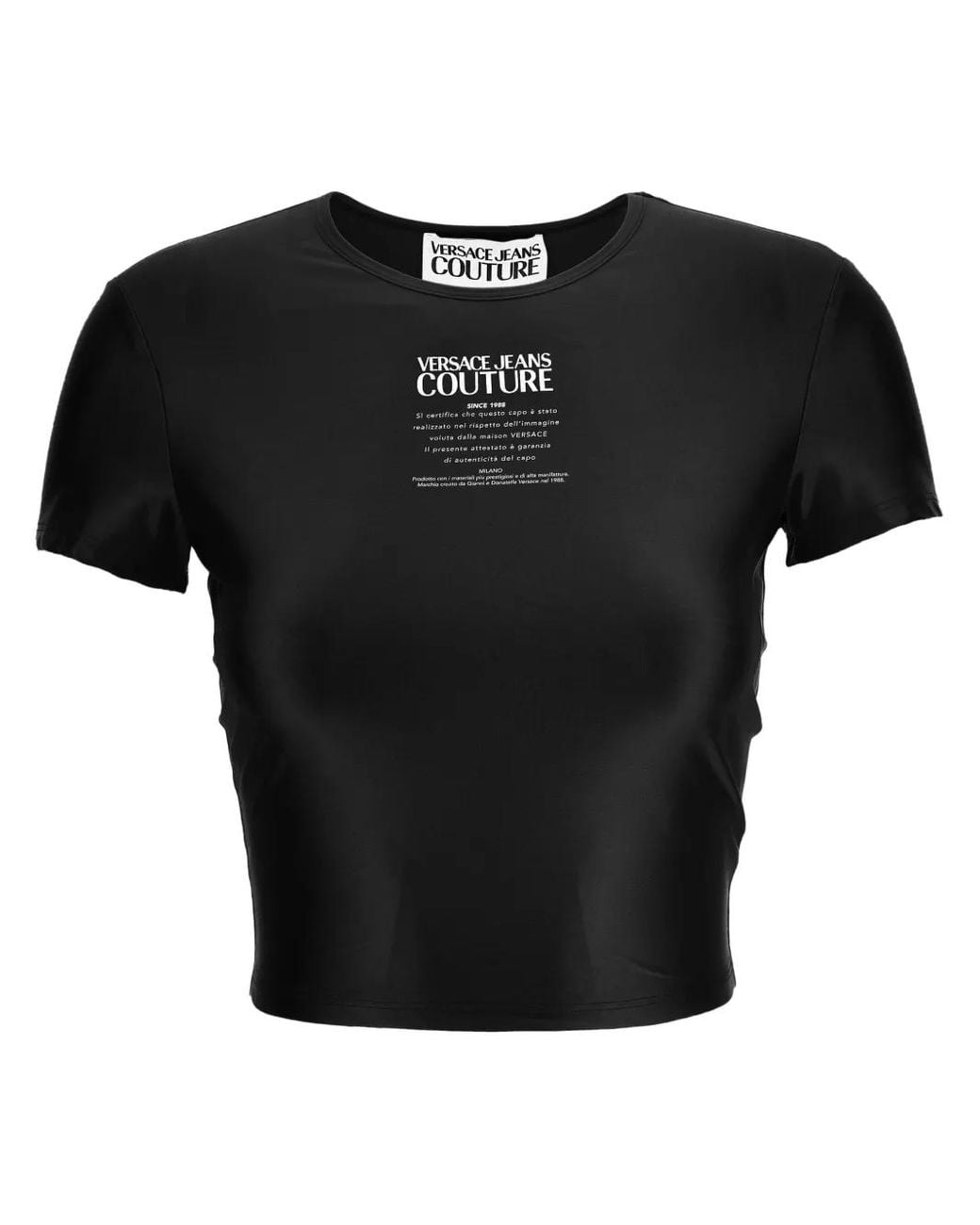 Versace Jeans Couture Black Logo-Print T-Shirt