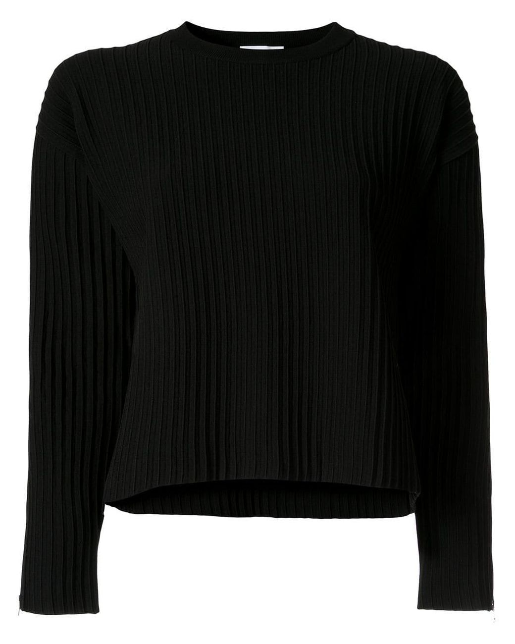 CASASOLA Synthetic Ribbed Knit Sweater in Black - Lyst