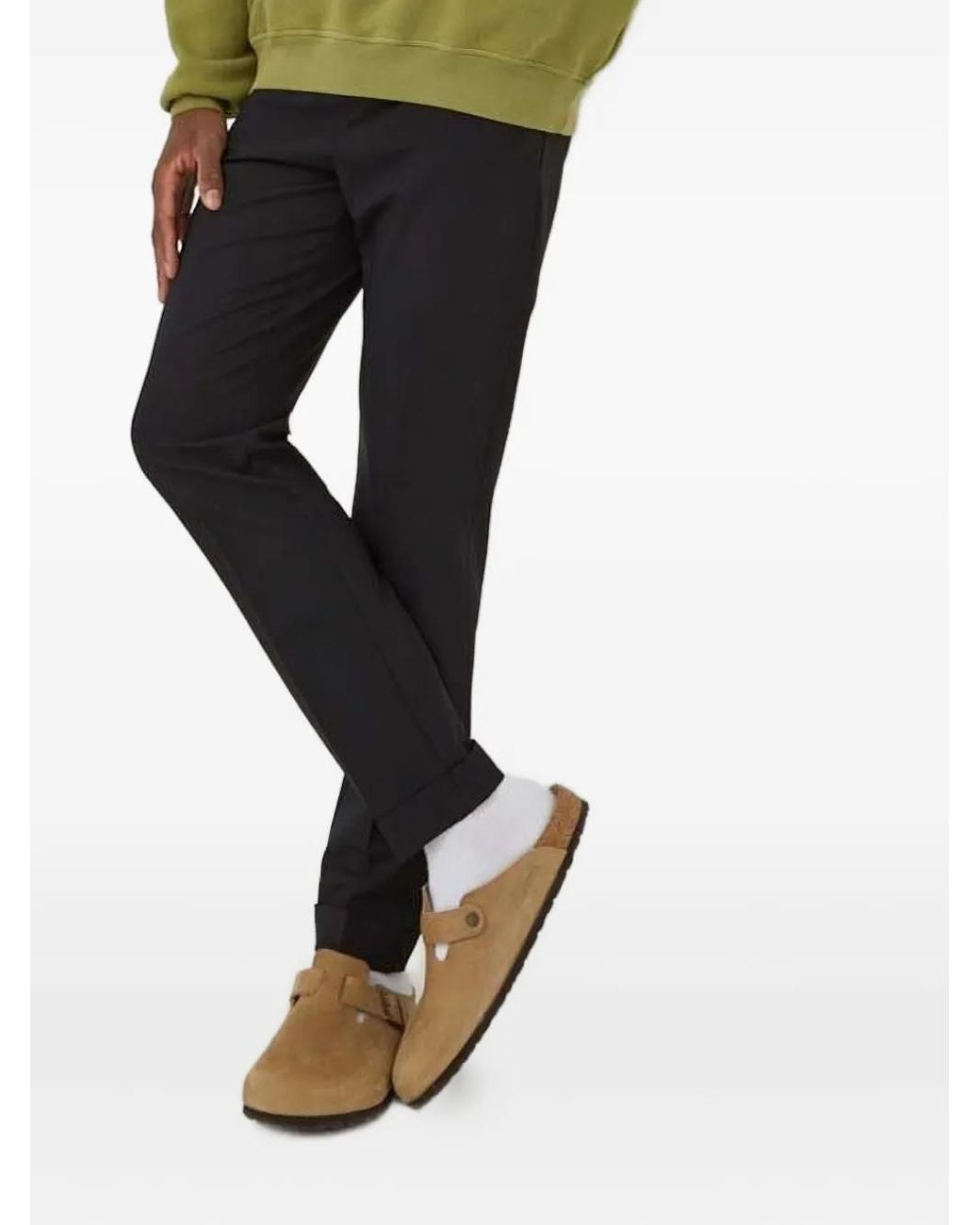 The Kooples Black Embroidered-Logo Trousers for men