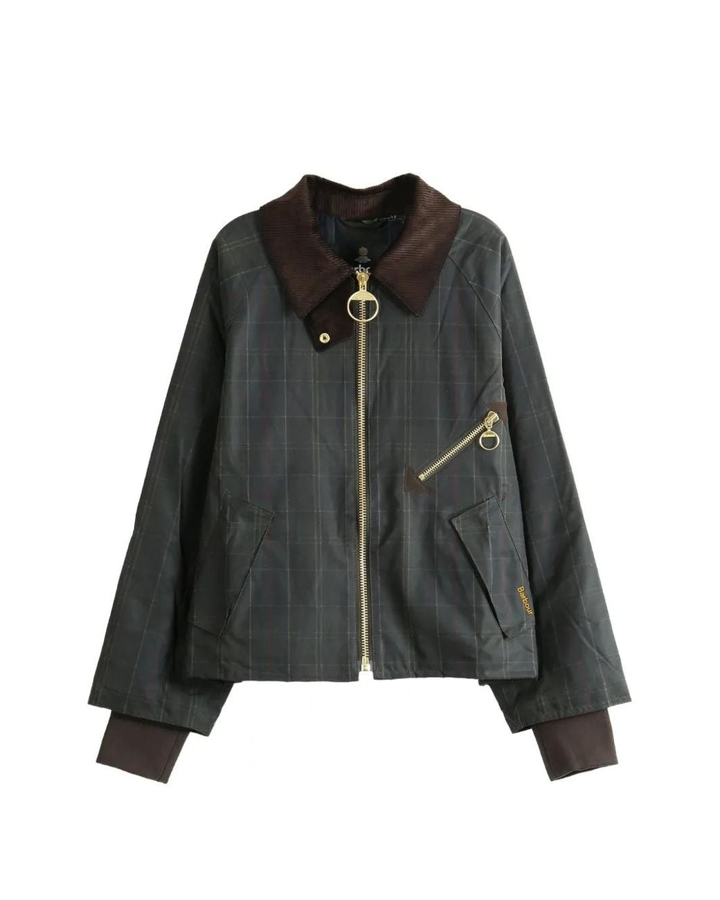 Barbour Black Veste Cirée Arlene À Carreaux