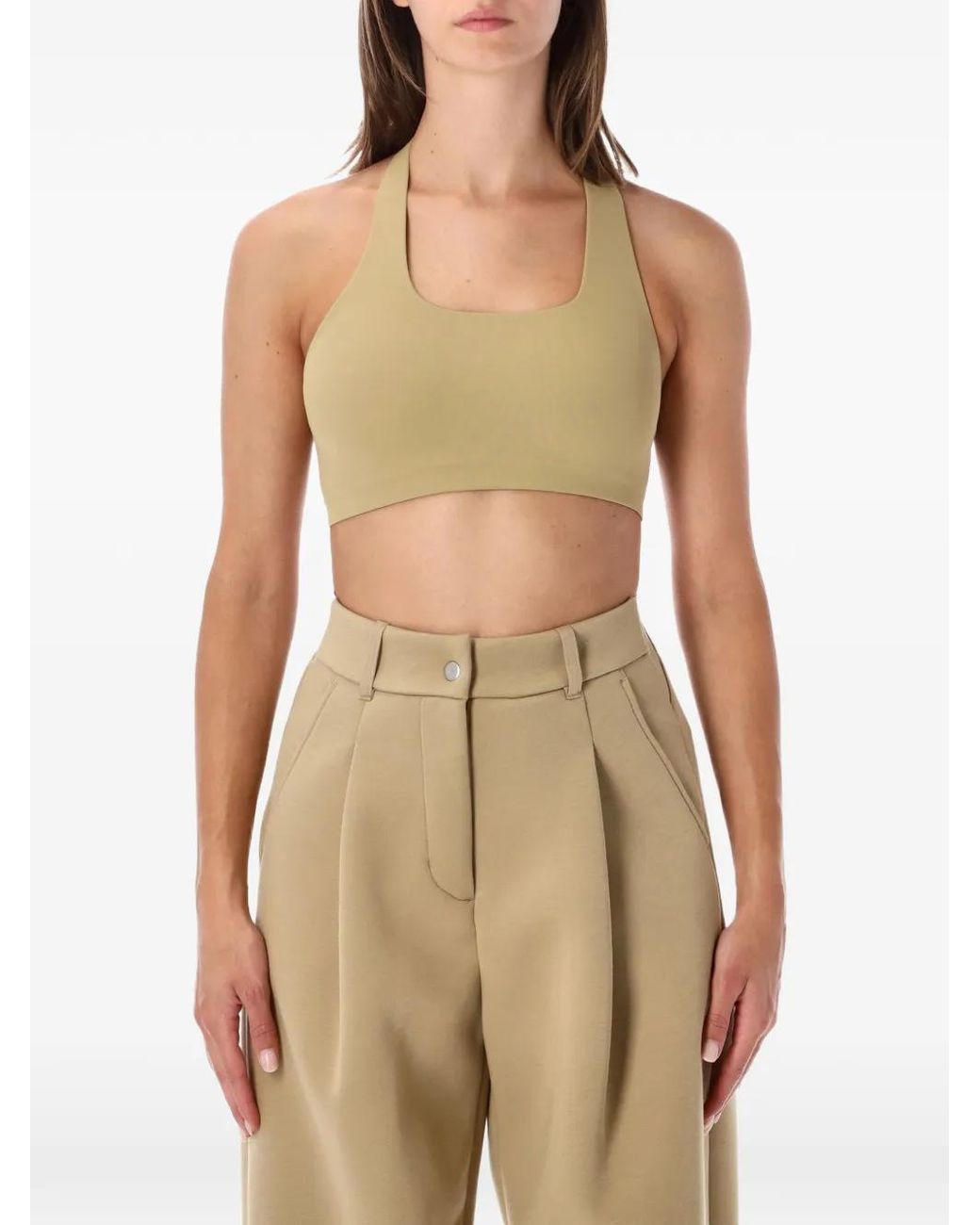 Nike Natural Zenvy Asymmetric Cutout Light-Support Sports Bra