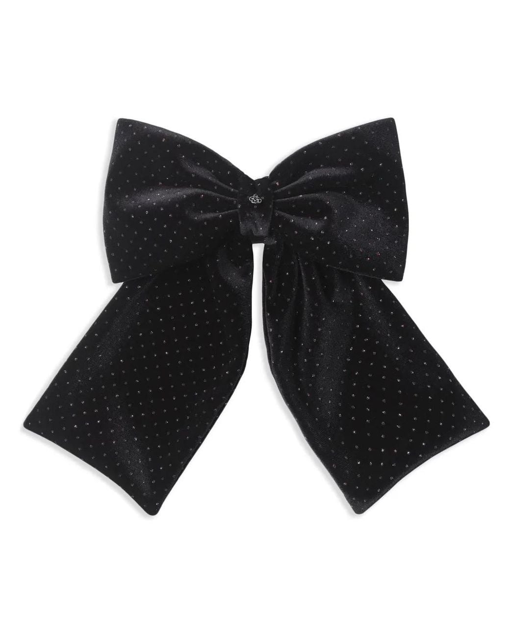 Maison Michel Black Velvet Mini Bow Hair Clip