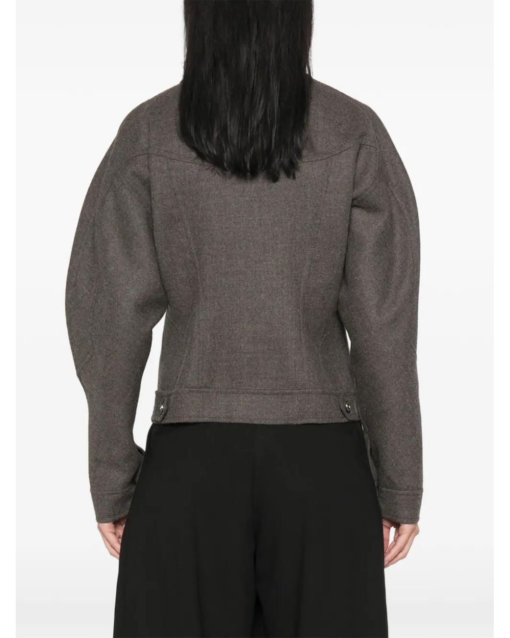 Max Mara Gray Rapace Virgin Wool Jacket