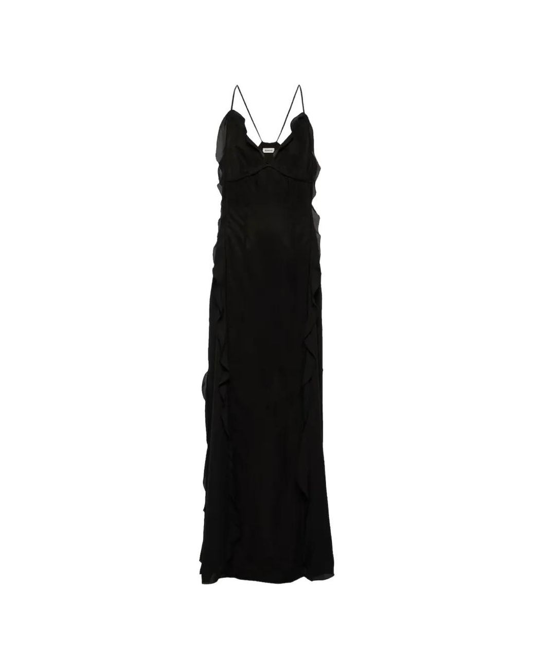 Jonathan Simkhai Black Emily Ruffled Maxi Dress