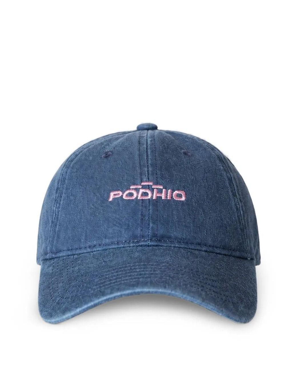 PODHIO Blue Logo-Embroidered Baseball Cap for men