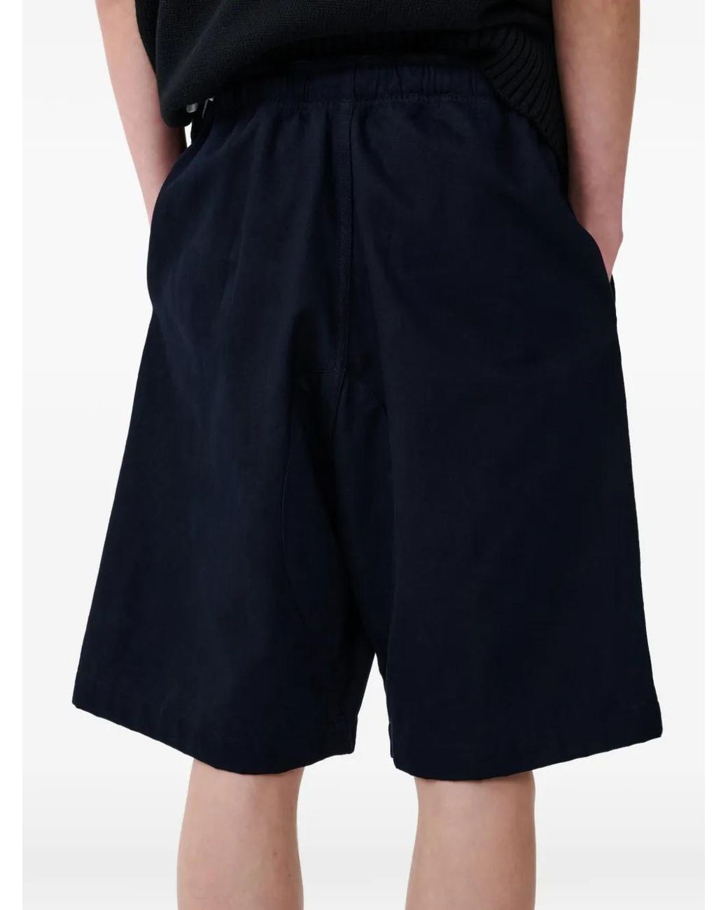 Studio Nicholson Black Elasticated-Waistband Shorts for men