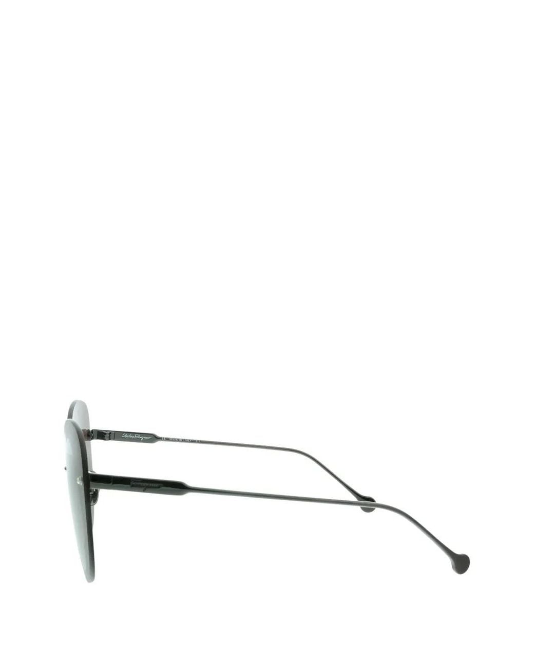 Ferragamo Eyewear Gray Rimless Sunglasses