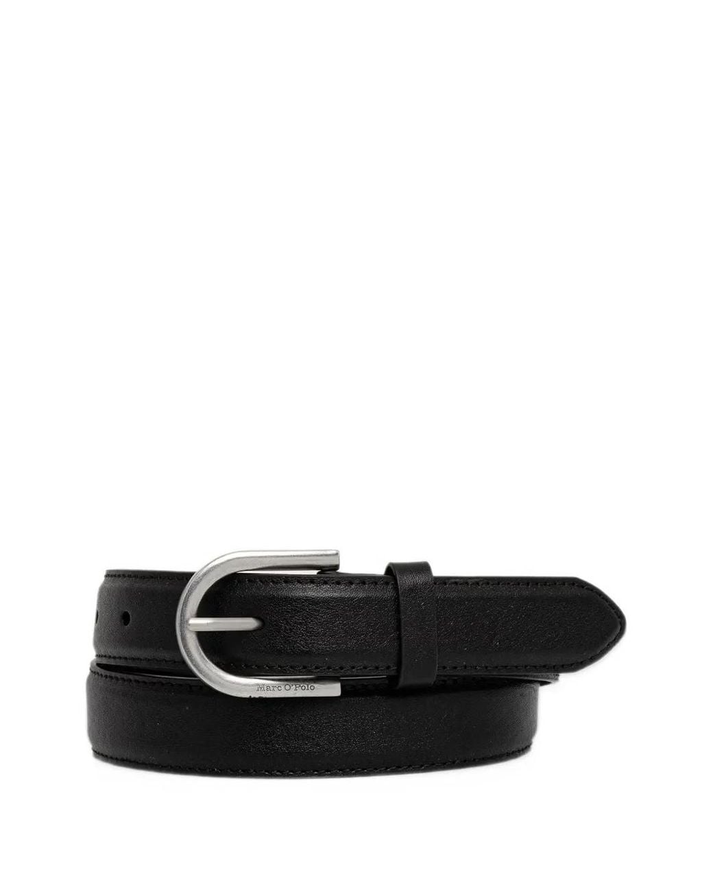 Marc O' Polo Black Jill Logo-Engraved Buckle Belt