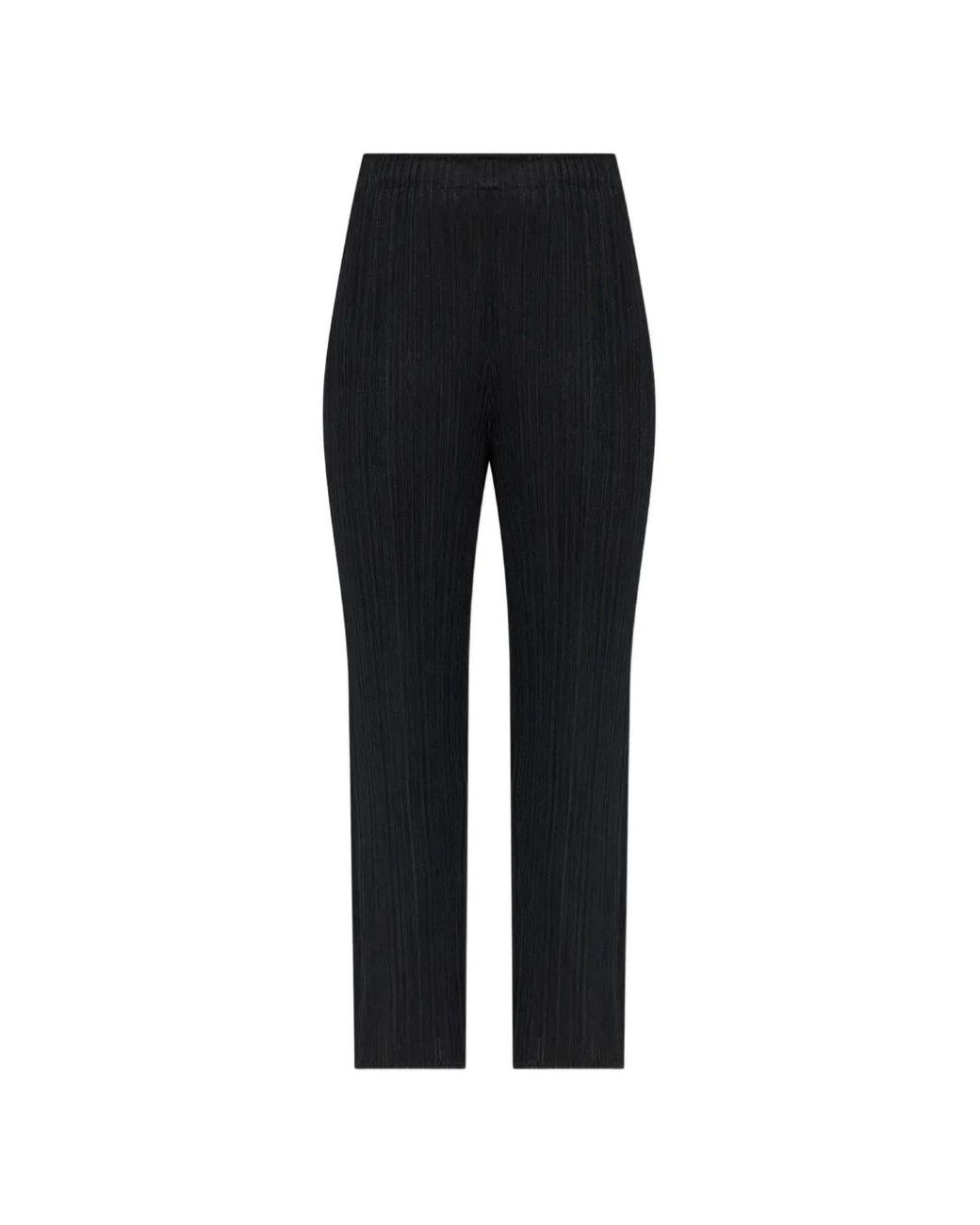 Pleats Please Issey Miyake Black Monthly Colors: July Pleated Trousers
