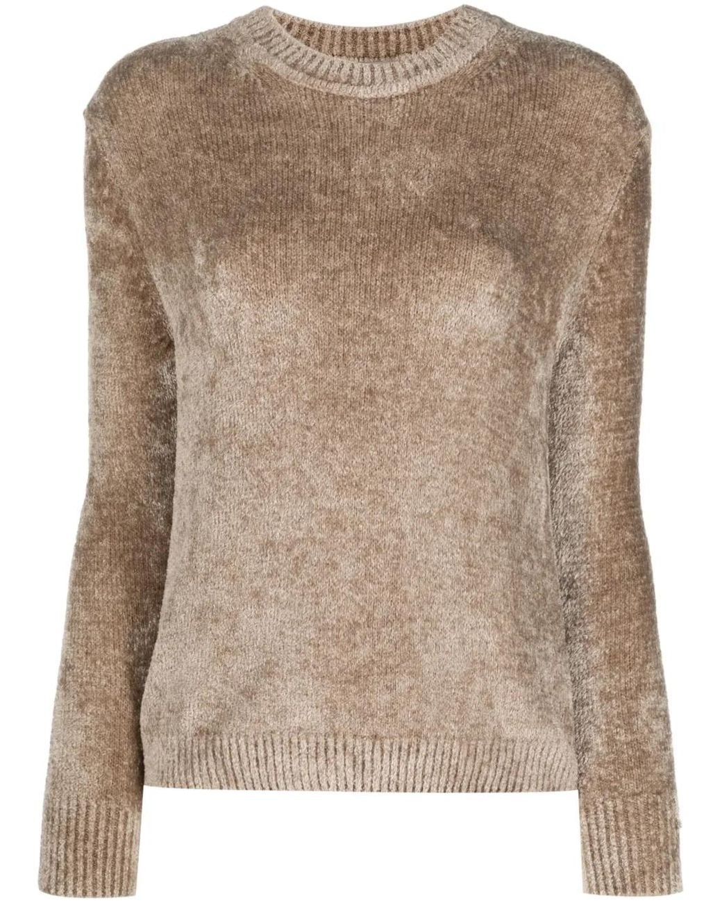 Herno Brown Chenille Pullover
